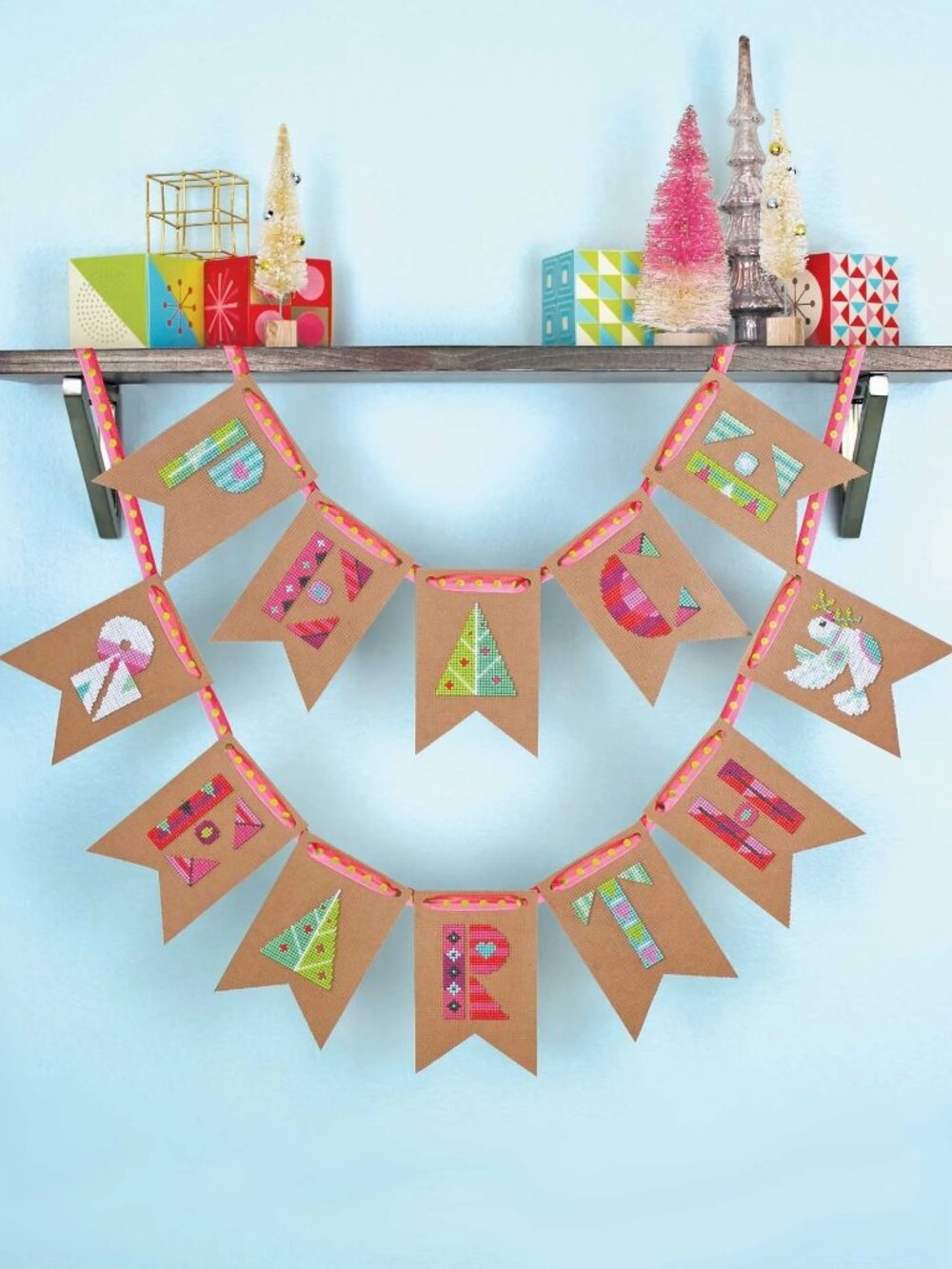 Satsuma Street Peace on Earth Cross Stitch Banner Kit NEW Holiday Christmas DIY
